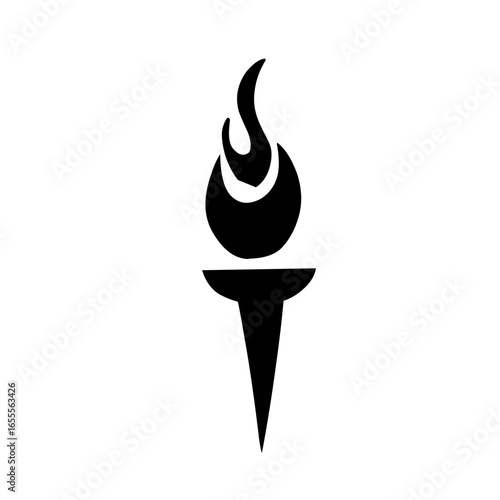 black flame torch icon