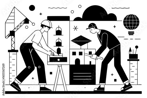 repairing something