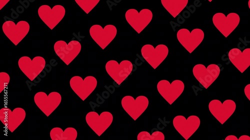 Multiple bouncing heart video, alpha channel

