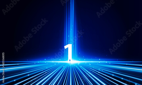 Abstract Door open Light of technology background Hitech communication concept innovation background vector design.