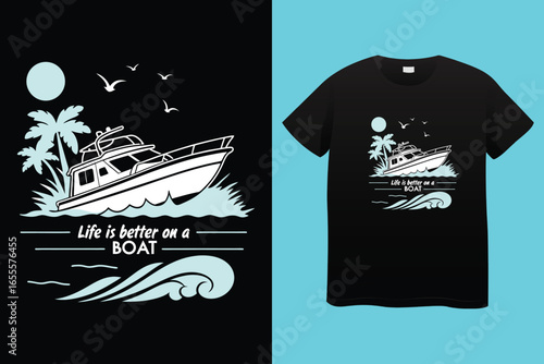 Thousand miles sailor graphic vector art t-shirt design print
