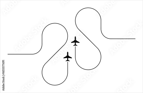 Airplane Flying Formation Y_2411001