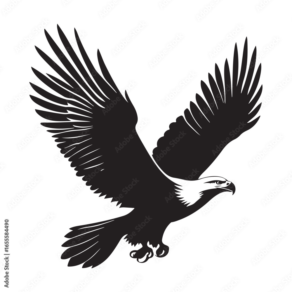 Obraz premium eagle silhouette vector