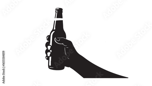 Vintage beer advertising illustration with bold typography and classic elements