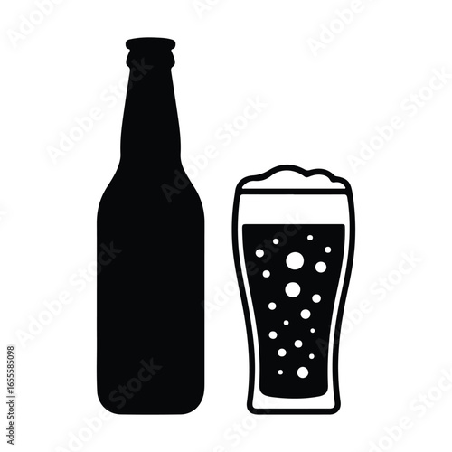 Modern beer twenty five graphic design with bold typography