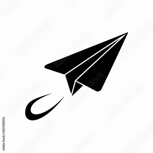 black paper plane