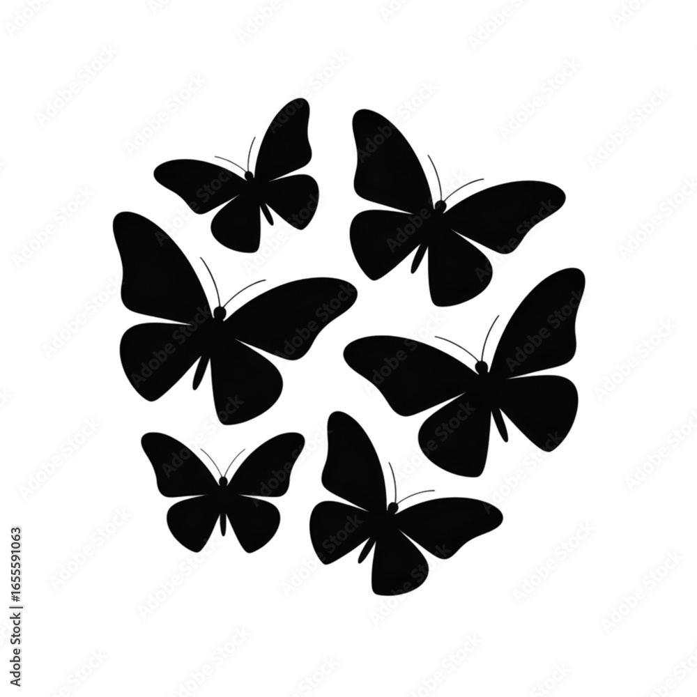 Obraz premium set of vector butterflies