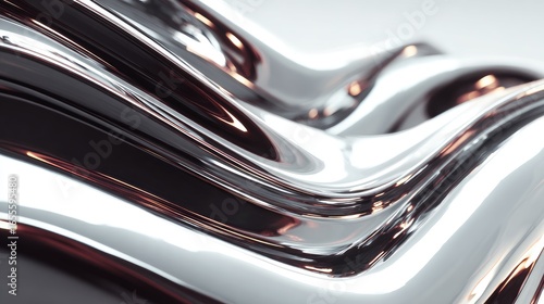 Wallpaper Mural Abstract metallic fluidic forms Torontodigital.ca