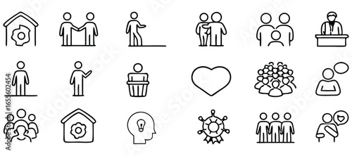 Kitchen utensils and cutlery tool set illustration with simple icons and symbols vector design.