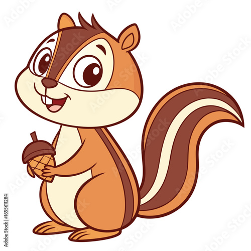 Cartoon Chipmunk Animal Silhouette Illustration
