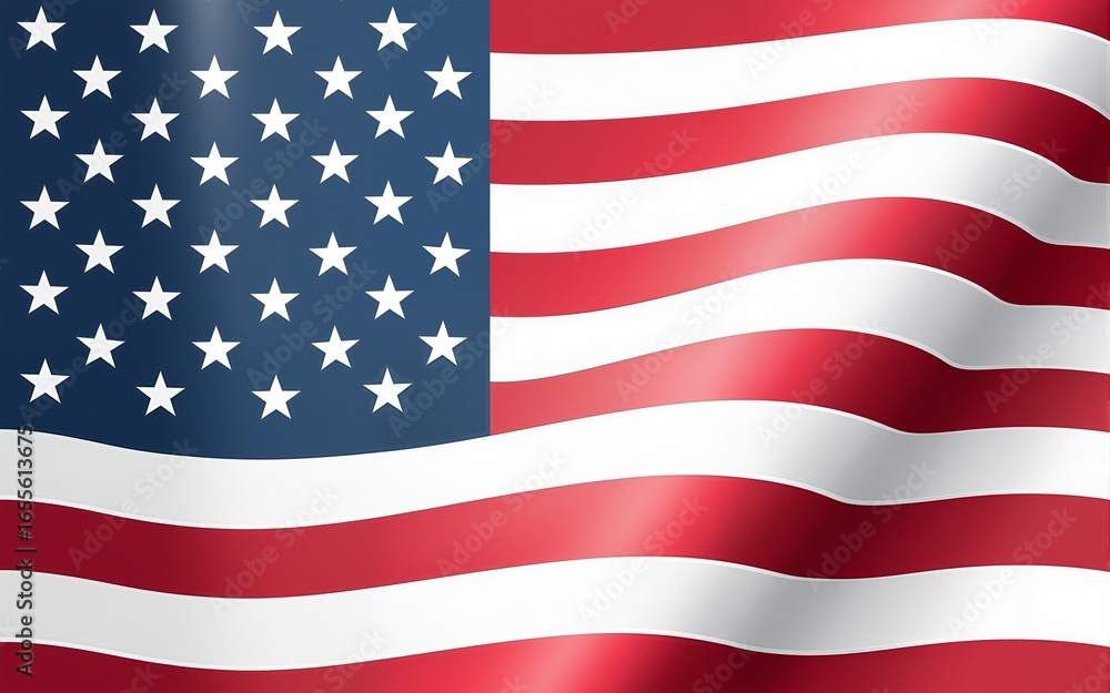 Fototapeta premium Memorial Day with American Flag Background Banner. Vector Illustration. U.S. Flag. United States Flag. High quality