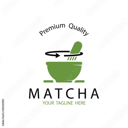 matcha logo vector icon illustration design