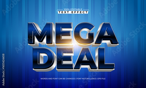 mega deal editable text effect with a promo and offer text style