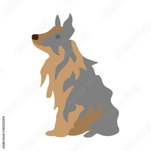 Border Collie Vector Flat Icon Design