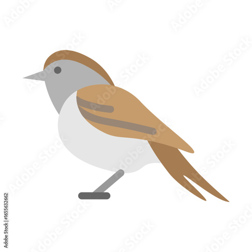 Sparrow Vector Flat Icon Design