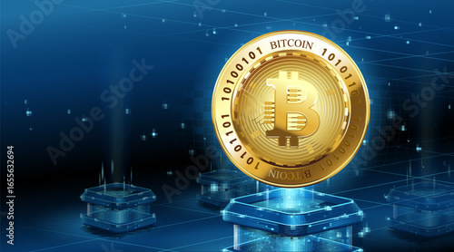 Stock market or digital trading graph in futuristic concept.