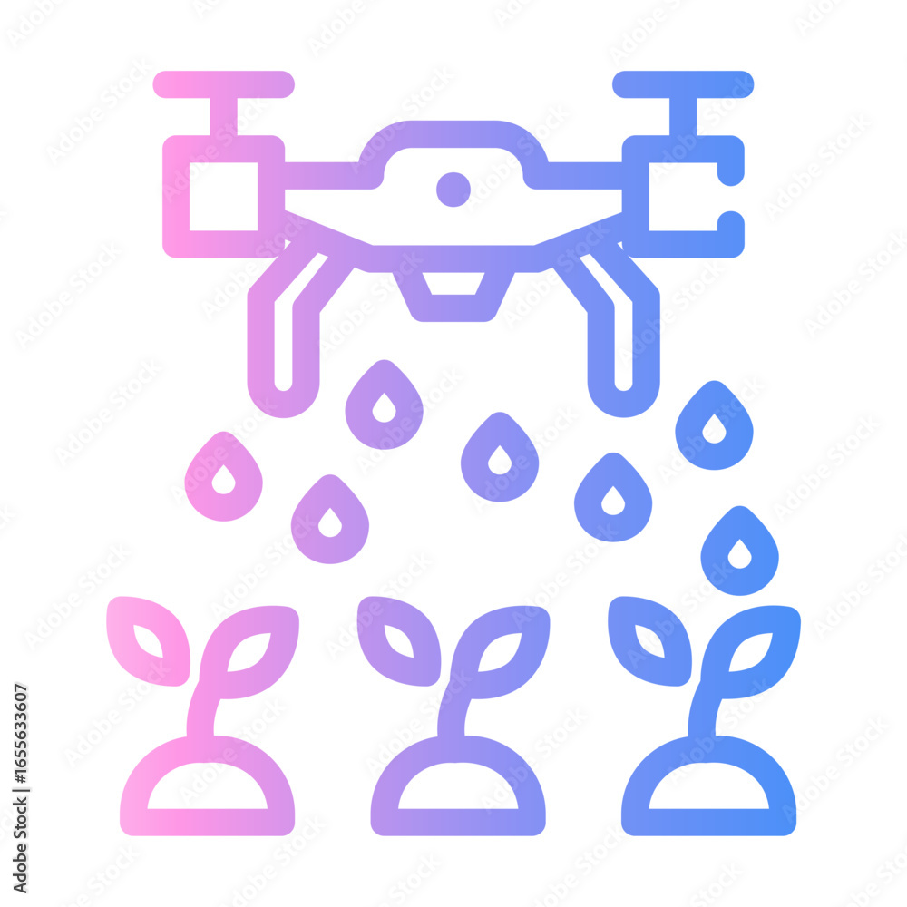 Obraz premium drone Line Gradient Icon