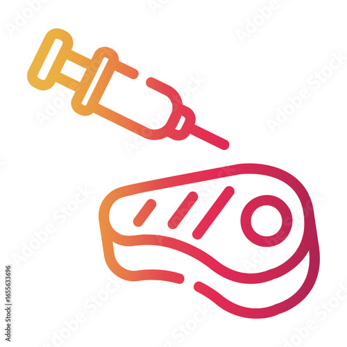 genetically modified food Line Gradient Icon