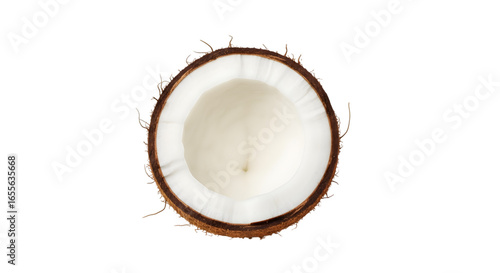 coconut on white background