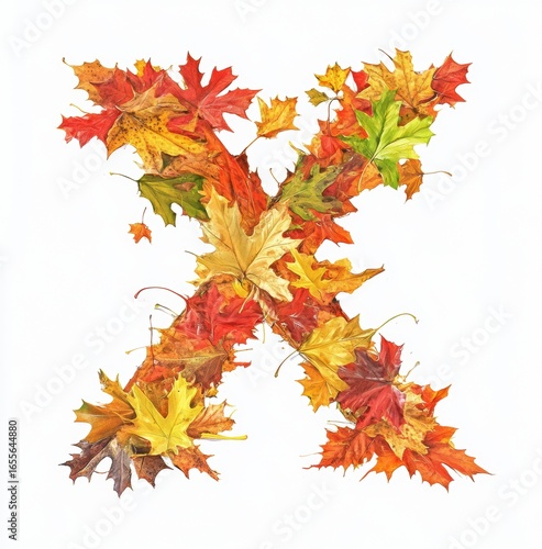 Autumn Leaves Letter X