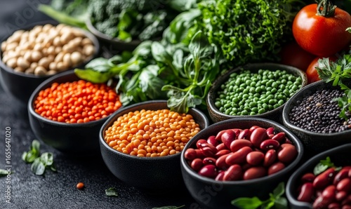 Healthy diet food in a grocery store, showcasing a variety of colorful vegetables, leafy greens, and legumes, essential for a balanced and nutrient-rich diet, promoting healthy, Generative AI