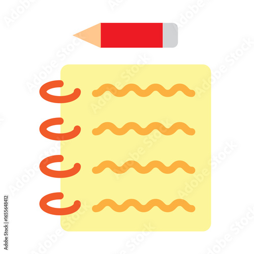 Creative Notes Vector Flat Icon Design