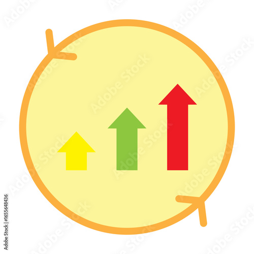 Continuous Improvement Vector Flat Icon Design