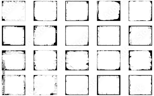 Set of square border frames.