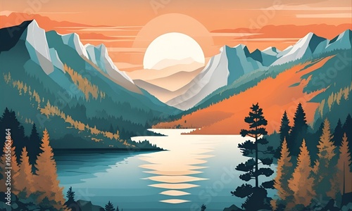 Landscape Art Wallpaper Background