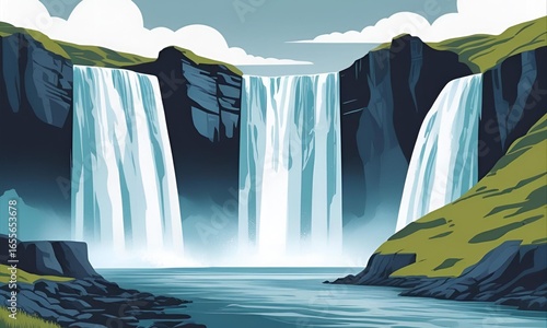 Landscape Art Wallpaper Background