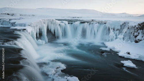 The Frozen Waterfall: A Sculptural Study in Ice