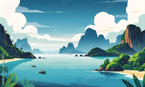 Landscape Art Wallpaper Background