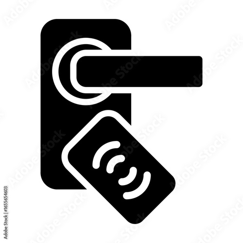 smart lock Solid icon