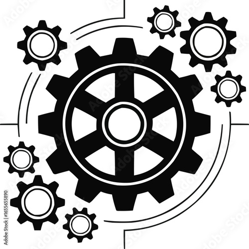 gear wheels vector
