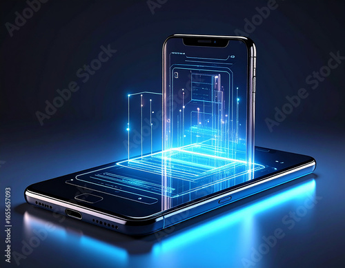 Wallpaper Mural デジタル　スマートフォン　生成AI　背景　 Torontodigital.ca