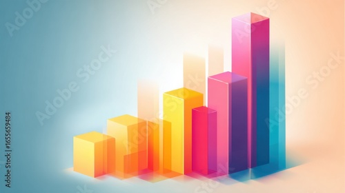 Rising bars in vibrant colors represent growth and progress in a contemporary design. The artwork blends shades beautifully to illustrate data trends. Free Download Rising bars in vibrant colors represent growth and progress in a contemporary design. The artwork blends shades beautifully to illustrate data trends. - GFXLoad