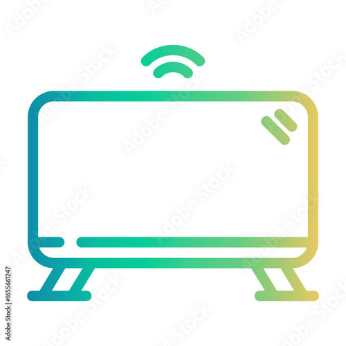 smart tv Line Gradient Icon