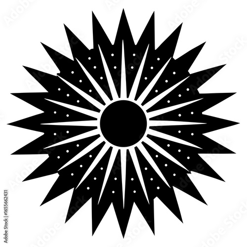Sunburst celebration icon silhouette vector illustration 