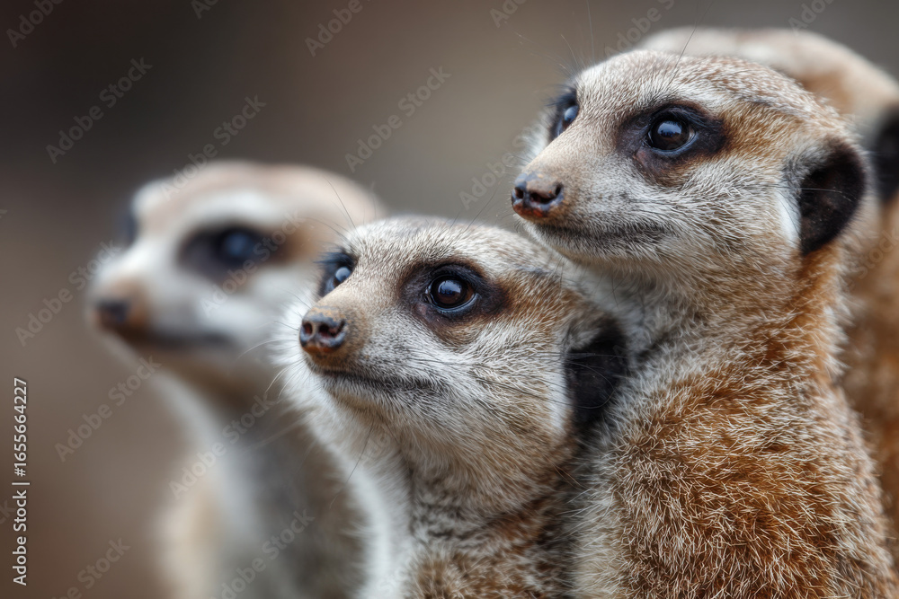 Fototapeta premium Meerkat family on lookout