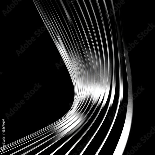 Abstract Metallic Flowing Lines