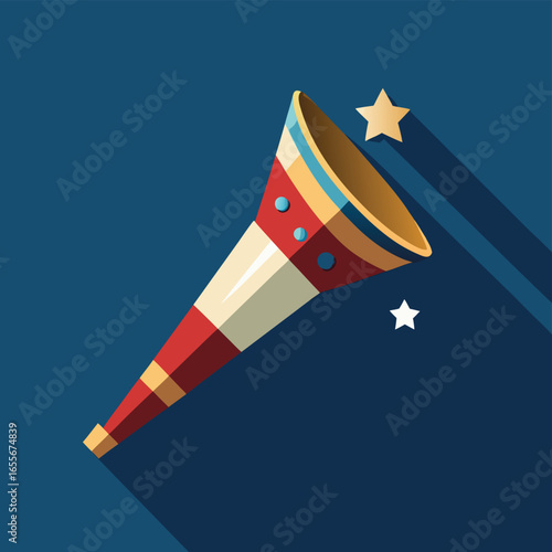 flat vector party horn.eps