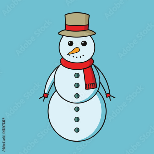 minimal flat vector seasonal snowman (2).eps