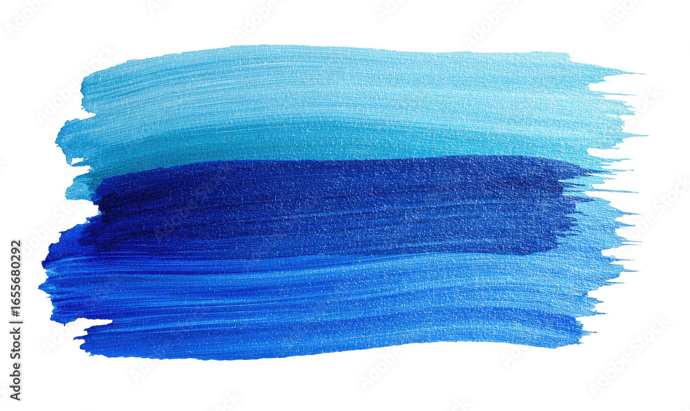 Fototapeta premium Abstract paint stroke, shades of blue