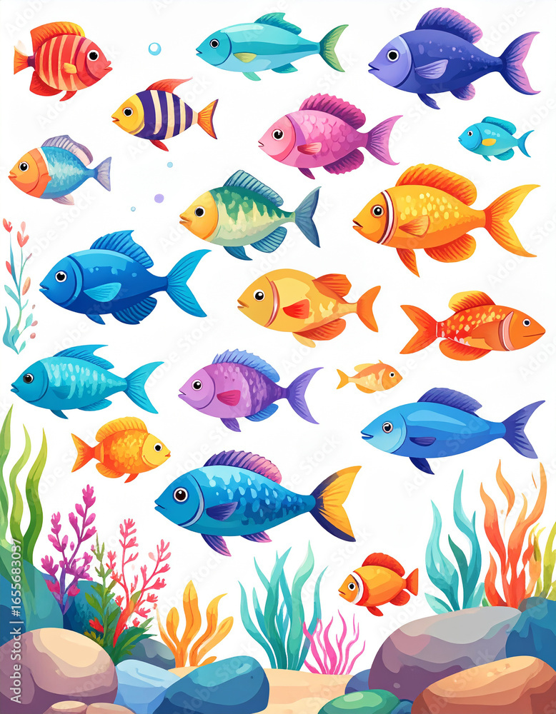 Naklejka premium fish in the water