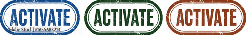 Activate button vector set activate icon activate symbol graphic