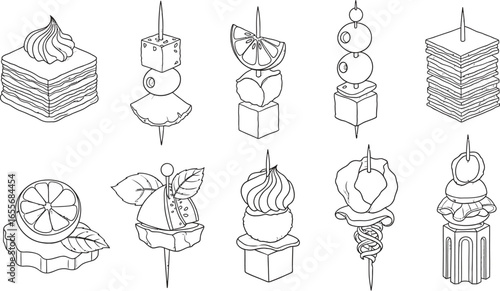 Delicious appetizer ideas creative food presentation outline art