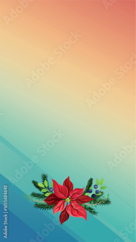 Vibrant floral design bringing warmth to a serene background