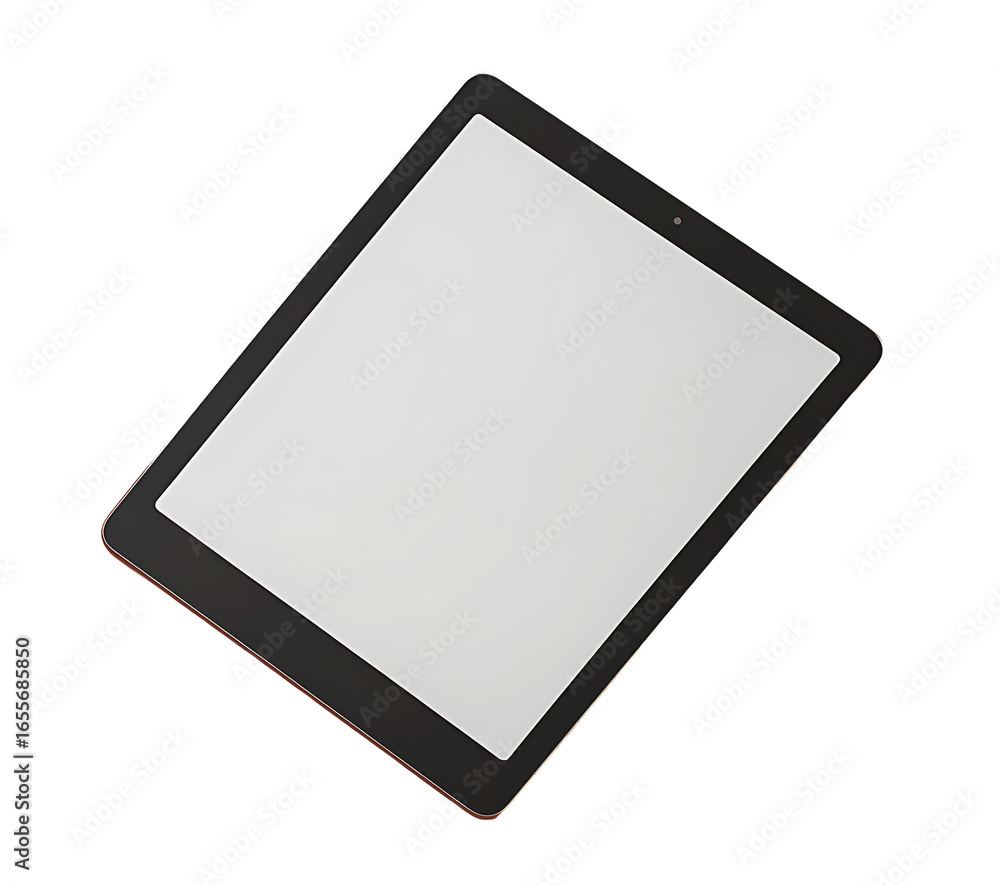 Digital tablet device shown on transparent background perfect for e-learning platforms, digital publishing, and modern tech branding Digital tablet device shown on transparent background perfect for e-learning platforms, digital publishing, and modern tech branding