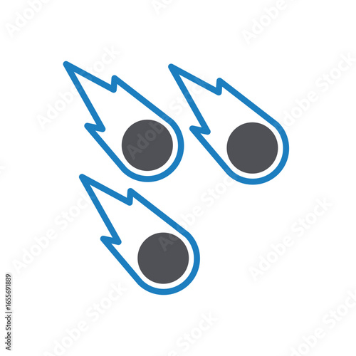 Meteors Vector icon which can easily modify or edit