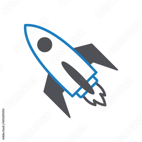 Rocket Vector icon which can easily modify or edit